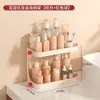 Estante de almacenamiento para baño para uso doméstico, organizador de doble capa para cosméticos y cuidado de la piel para encimera de baño, estante de almacenamiento para lavabo