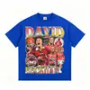 Camiseta de Manga Corta Stejwell American Cross-border Football Estampado Digital Algodón Puro de Peso Pesado Cuello Redondo Pulóver Manga Media Hombre Mujer