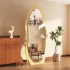 Espejo de Cuerpo Entero Vintage Montado en la Pared para Decoración de la Entrada del Hogar, Espejo de Vestir, Espejo de Vestidor Montado en la Pared, Espejo Grande Retro de Pie, Montado en la Pared