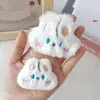 Broche de boneca coelho urso sapo de pelúcia de desenho animado, pingente de bolsa de gato fofo, acessórios de cabelo para roupas DIY
