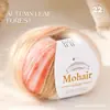 Patrón de nubes pequeñas, hilo de mezcla de seda y mohair, color degradado, hilo de mohair fino para tejer a mano, hilo para chales y suéteres, producto transfronterizo