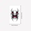 Pegatinas de Tatuaje de Mariposa con Degradado Rojo y Negro Estilo Y2K, Únicas y Elegantes, Duraderas y que No se Desvanecen, Tatuaje Temporal para Hombres y Mujeres