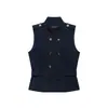 Item Quente de Venda Rápida Transfronteiriço Tong Novo da Primavera 2026 Roupas Femininas Ajuste Slim Valorizando Top com Detalhe de Fivela e Tiras 3152005