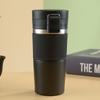 Caneca de Café para Comércio Exterior, Caneca Térmica de Aço Inoxidável 304 de Camada Dupla, Caneca Estilo Europeu, Copo de Água Portátil para Viagem, Grande Capacidade