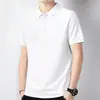 Ropa de trabajo casual de manga corta para hombre de verano, fresca, delgada, corte slim, polo de manga corta para hombre, camiseta de manga corta para hombre