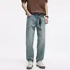 Ropa de Hombre Fengshe / 2026 Primavera y Otoño Nuevos Jeans para Hombre Estilo Americano Bordado Pantalones Rectos Holgados Marca de Tendencia Pantalones Largos