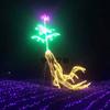 Lâmpada LED Fashion e Requintada em Formato de Veado Borboleta Árvore Flor Estéreo Florescendo Padrão Forma