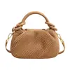 Bolsa de Mão Plissada Listrada de Personalidade de Nicho Moda Pequena Quadrada Nova Coleção Outono/Inverno 2026 Elegante Simples de Ombro
