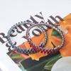 Acero Inoxidable Personalidad Estilo Francés Lujo Ligero Diamante Circonita Colorida Apertura Ajustable Titanio Pulsera Pulsera Auricular de Mano