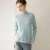 Versátil para el Viaje~Suéter Redondo para Mujer 100% Cachemir Puro, Pieza Única Sin Costuras Camiseta Base de Punto Amigable con la Piel Genuina