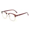 2026 Nuevo Marco de Gafas Retro de Moda Estilo Coreano Medio Marco Borde Metálico Gafas Protectoras Anti Luz Azul para Adultos Fss001