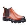 Capa Superior de Invierno para Hombre Piel de Vacuno Zapatos de Hombre Botas Chelsea de Suela Gruesa Botas Casuales de Cuero Genuino para Hombre Botas de Cuero de Media Caña