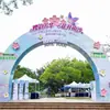 Montagem de Fundo de Evento em Shopping Center, Display Promocional ao Ar Livre, Fundo de Reunião Anual, Tecido Leve Pintado com Spray, Painel de KT Personalizado