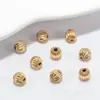 Contas de lanterna banhadas a ouro 14K que preservam a cor, contas de melancia, contas com padrão de abóbora, contas soltas artesanais DIY para fazer joias, acessórios espaçadores