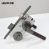 Comercio Exterior Custom Lujo Ligero Americano Cuero Dormitorio Habitación Cerradura de Puerta Magnética Silenciosa Cerradura de Puerta Dividida Aleación de Zinc Cerradura Dividida