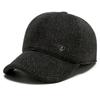 Chapéu Masculino Inverno Meia-idade Proteção de Orelha Boné de Beisebol Lã Grossa Chapéu de Pato Chapéu de Inverno Quente Chapéu Masculino