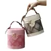 Nuevo Bolso Cubo Maillard Grande Estuche Cosmético Tridimensional Impermeable Bolsa de Maquillaje Bolso Multifuncional de Gran Capacidad para Mujer