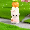 Micro Paisagem Desenho Animado Coelho Fofo Artesanato de Resina Acessórios Decorativos Ornamentos de Mesa Carro
