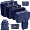 Bolsa de almacenamiento de viaje traje equipaje bolsa de embalaje traje de 8 piezas viaje ropa embalaje bolsa de almacenamiento juego de 8 piezas