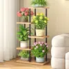 Rack de flores Sala de estar Varanda de chão Rack de armazenamento de flores 2024 Novo suporte para vasos de flores Planta de ferro carnudo multicamadas