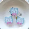 Accesorios de Botones de Resina con Purpurina Transparente Forma de Fruta Conejito Botón Forma DIY Accesorios para Ropa Agujero Material para Zapatos