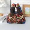 Bolso de Mano Retro de Felpa para Otoño e Invierno, Bolso de Muñeca Moderno y Casual, Bolso de Compras Portátil, Bolso Pequeño de Lona Versátil
