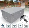 Funda de Muebles Transfronteriza de Poliéster Plateado Impermeable para Exterior de Jardín Cubierta para Mesa y Sillas de Patio Funda Combinada para Mesa y Sillas