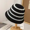 Gorro de Lana Cálido Tejido Retro Japonés de Invierno para Mujer, Circunferencia de Cabeza Grande, Sombrero de Cubo de Moda, Versátil Sombrero de Pescador