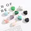 Acessórios de Colar com Pingente de Pedra Natural para Joias Transfronteiriças Exquisitos Acessórios de Colar com Pedra Coração de Pêssego Brincos Simples Feito à Mão DIY Mulheres
