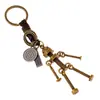 Pingente Decorativo Robô Criativo Estilo Retrô Combinação de Parafusos Bronze Antigo Personalizado para Bolsas e Chaveiro Versátil