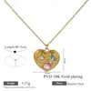 Conjunto de Colares Retro Colorido Coração de Diamante Camada Dupla Aço Titânio Nicho Versátil Personalidade Corrente da Clavícula Acessórios de Joias Femininas Atacado
