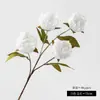 Ramo de Flores Artificiales de Peonía de 4 Cabezas Estilo Europeo para Decoración de Escenas, Flores de Peonía Realistas de Alta Gama para Bodas, Flores Falsas
