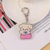 Llavero acrílico con colgante de oso de dibujos animados, venta al por mayor, accesorio para colgar en la mochila del estudiante, regalo