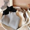 Novedad Otoño e Invierno 2025 Suéteres Básicos de Punto para Niños y Niñas, Moda Coreana Suéteres Básicos de Punto con Cuello Semialto para Bebés
