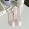 Calcetines Zhuji para Mujer, Calcetines Cortos Finos de Verano, Malla Transpirable Estilo Coreano Encaje Estilo Ballet Calcetines Cortos de Verano para Mujer Al por Mayor