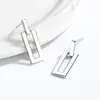 Brincos Geométricos S925 Nova Moda Feminina Prata Esterlina Elegante Simples Estilo Frio Alta Qualidade Finos Brincos Dourados