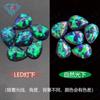 Huagang Gema Sintética en Forma de Pera Gema Aobao Piedra Nudista Superficie Anillada Color Ópalo Piedra Artificial Base Plana Superficie Lisa FI10