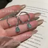 Anillo de calabaza de jadeíta azul natural al por mayor del fabricante para Xiaohongshu con incrustación de plata s925, diseño fresco y simple