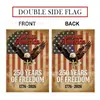 Nova Bandeira de Jardim do Dia da Independência da Amazon 250º Aniversário Bandeira de Jardim Decorativa de Linho Dia da Independência