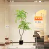 Nandina planta verde sentir sala de estar luz de lujo interior árbol decorativo grande planta artificial de pie adorno bonsái