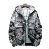 Jaqueta Acolchoada de Algodão Transfronteiriça para Homens, Camuflagem Estilo Coreano, Jaqueta de Algodão Camuflada para Jovens Masculinos de Ensino Médio no Inverno, Casaco Fino de Algodão, Roupa de Trabalho