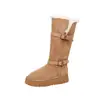 Primeiro Encontro Ji Sola Grossa Duas Formas Plus Veludo Acolchoado Botas de Neve Femininas Inverno Quente Fashion Sapatos de Algodão Versáteis Tendência Botas Longas de Cano Médio