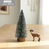 Mini Árvore de Natal Transfronteiriça Flocagem de Neve Árvore Pagode Pequena Decoração de Mesa Janela Decorações de Natal