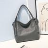 Bolso de mano sencillo de piel auténtica de alta gama para mujer, bandolera de gran capacidad, bolso de hombro de piel natural de primera capa 2012