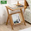 Mesita de Noche Simple Madera Maciza Pequeño Gabinete Almacenamiento Lujo Ligero Dormitorio Mesita de Noche Simple Estilo Nórdico Europeo Moderno Mini