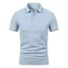 230g 40s Fio Duplo Solona Camisa Polo Manga Curta Lapela Logo Estampado Versátil Roupa de Trabalho Unissex