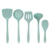 Conjunto de utensílios de cozinha de silicone espátula cinco peças escorredor de cozinha colher de arroz frigideira antiaderente espátula de silicone concha de sopa
