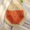 Ropa interior japonesa sin costuras de burbuja alta elasticidad algodón sin costuras transpirable cintura media levantamiento de glúteos cómodos calzones de lazo para mujer