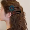 Obertura de Otoño~Pasador de Mujer Flor de Lana Borde de Flor Pinza BB Pinza Lateral para Flequillo Nuevo Pasador Adorno para el Cabello