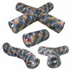 Suministros para Mascotas Listos para Usar del Fabricante Z Canal para Gatos Multicolores Juguete Inteligente para Gatos Barril de Taladro Plegable Canal para Gatos al por Mayor